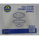 Sunset - Clear Plastic Salad Bowls with Lids (32 oz) - 150 sets