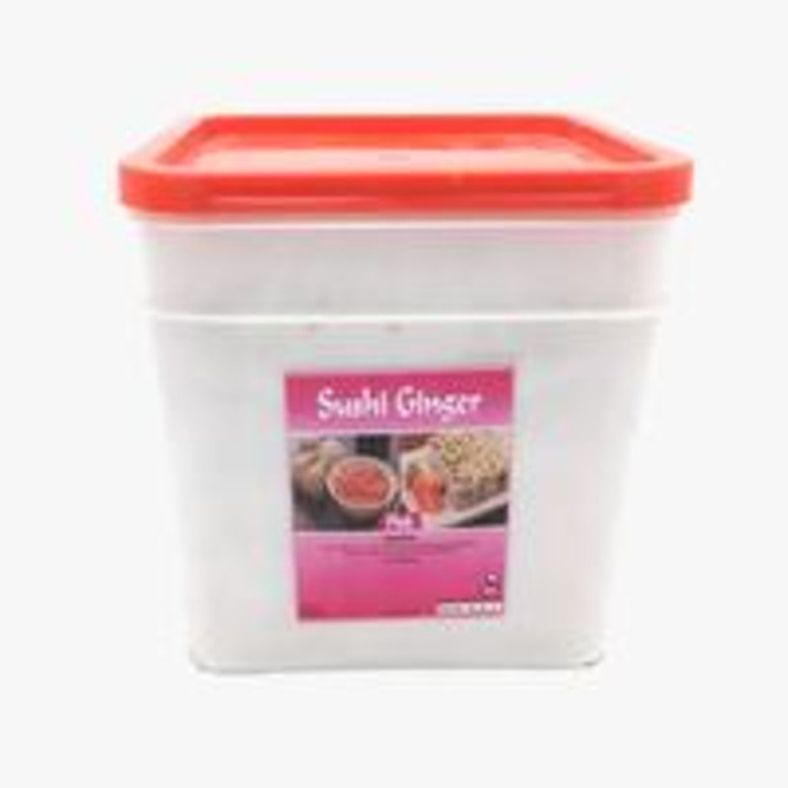 Sushi Grade Pink Pickled Ginger in Brine - 20 lb tub