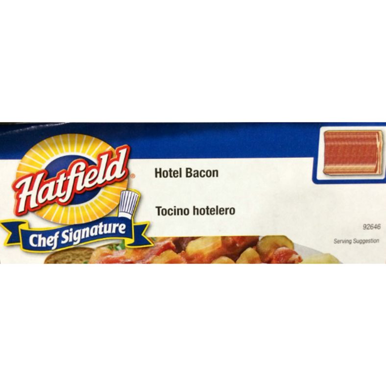 Hatfield - Hotel-Style Bacon (16-18 slices/lb) - 15 lb
