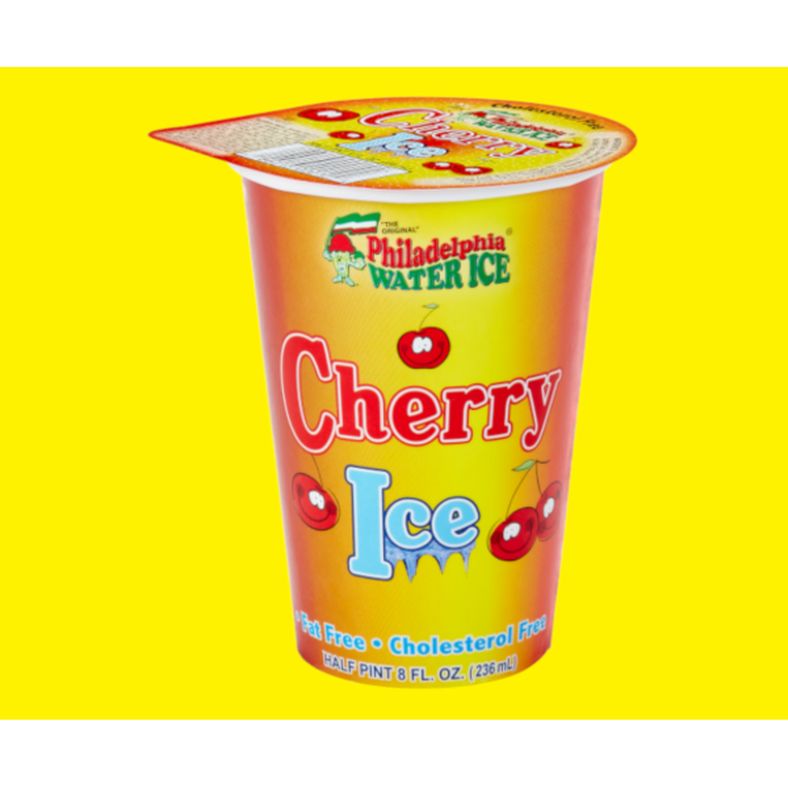 Philadelphia Water Ice - Cherry Ice Cup - 12x8 oz