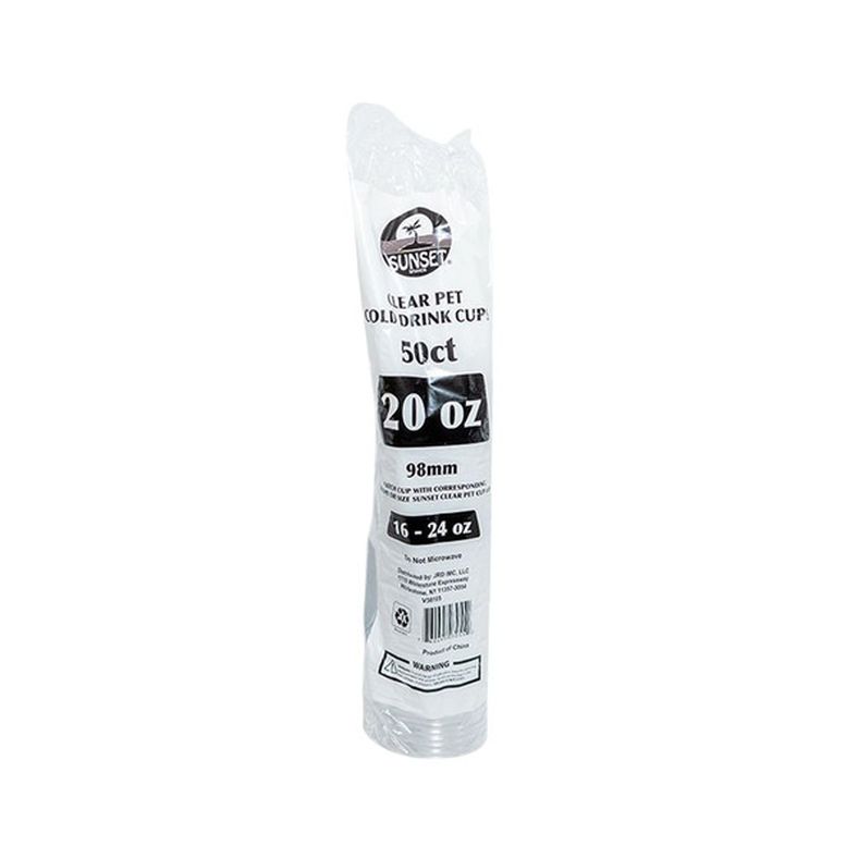 Sunset - Clear PET Cup (20 oz) - 50 ct
