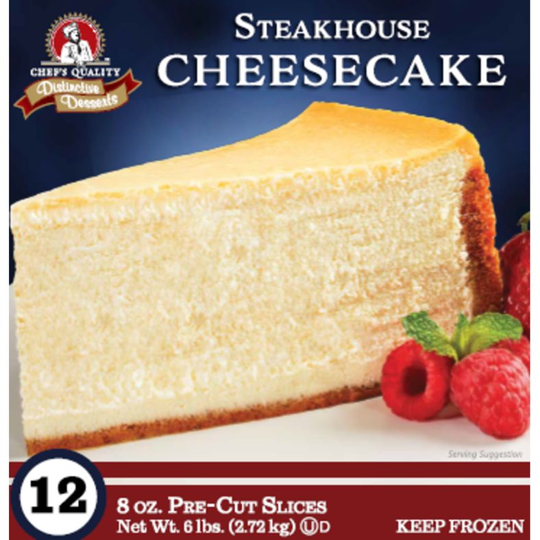 Chef's Quality - Steakhouse Style Cheesecake - 12 slices
