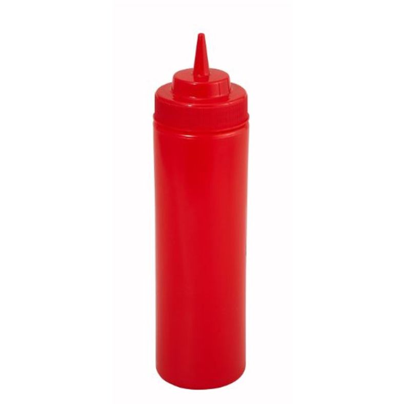 Red - Wide Mouth Squeeze Bottle - 6x24 oz