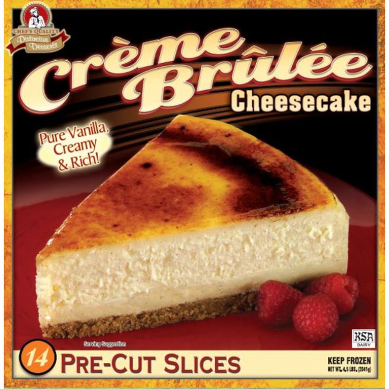 Chef's Quality - Creme Brulee Cheesecake - 14 slices