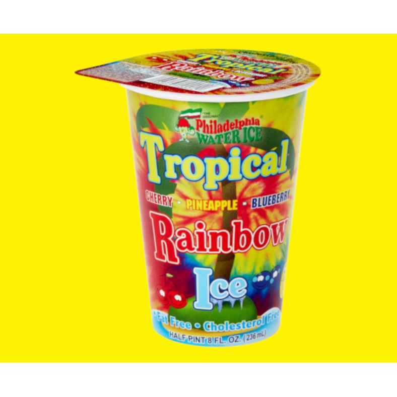 Philadelphia Water Ice - Tropical Rainbow Ice Cups - 12x8 oz