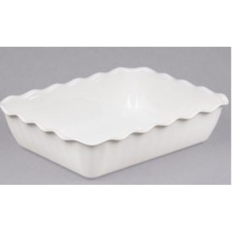 Cambro - Deli Crock Square (White, Scalloped) - 4.9 Qt