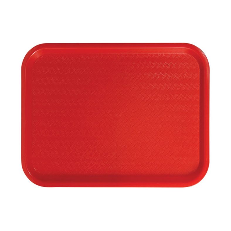 Winco - Plastic Cafeteria Tray 14x18" - Red