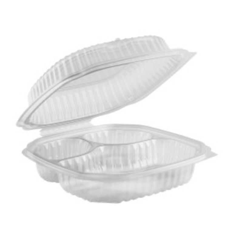 Anchor Packaging - 3 Compartment Container 9x10 - 120 ct