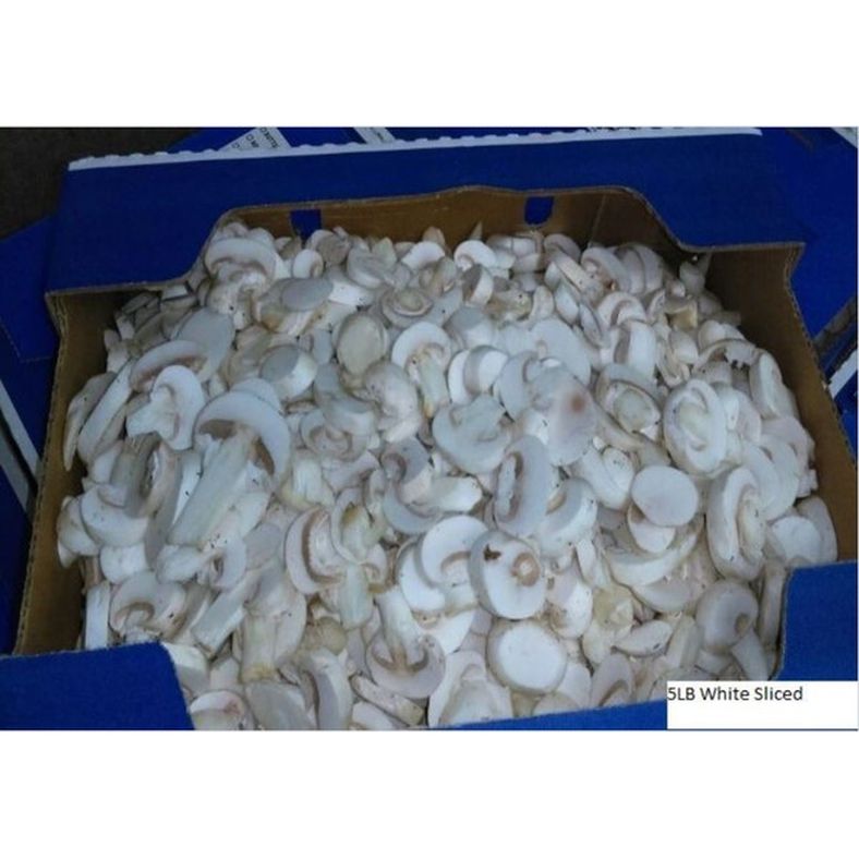 Sliced White Mushrooms - 5 lb