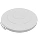 Round Waste Bin Trash Container Lid 10 Gallon - White