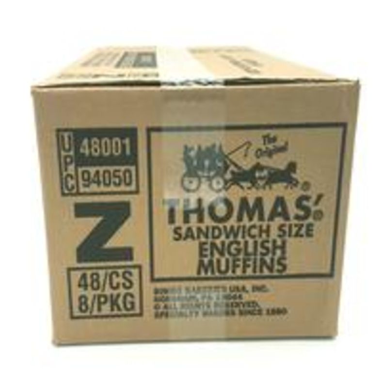 Thomas - Sandwich Size English Muffins - 6x8 ct