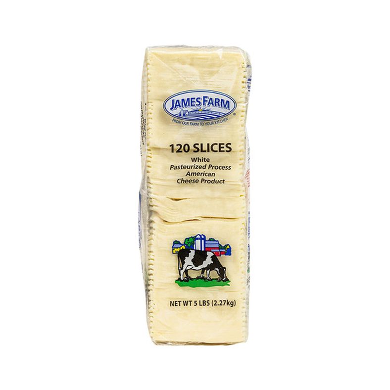 James Farm - White American Cheese - 5 lb (120 ct)