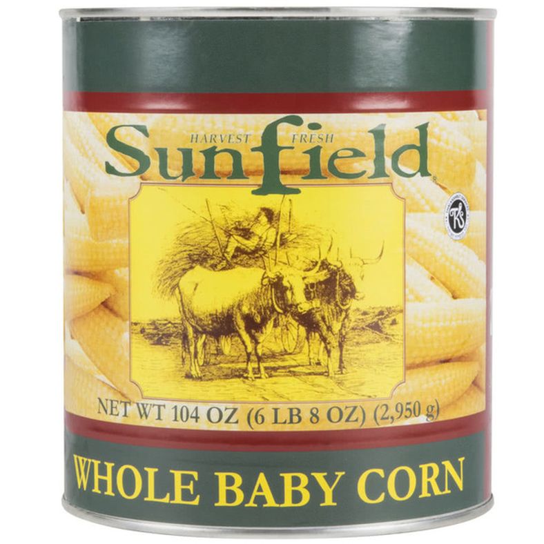 Sunfield Whole Baby Corn - #10 cans