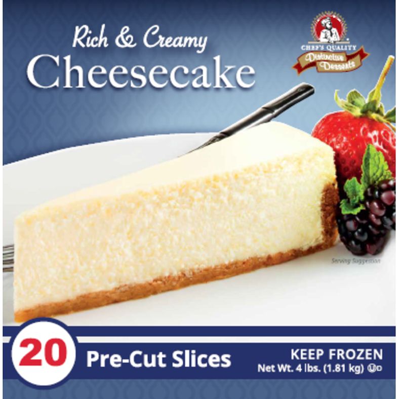 Chef's Quality - NY Style Cheesecake - 20 slices