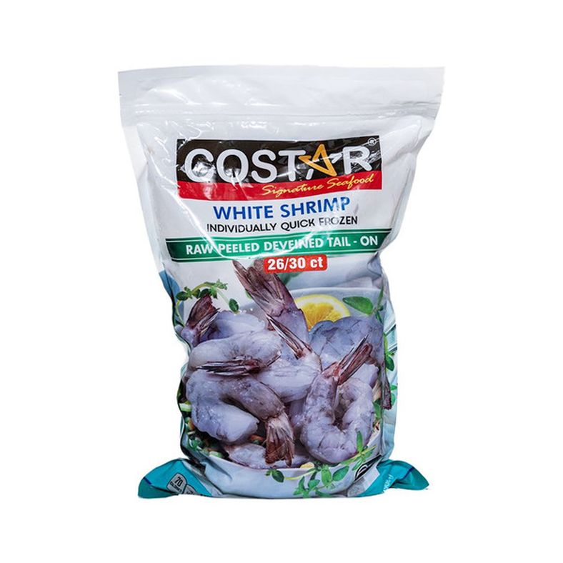 Shrimp (Peeled & Deveined, Tail On) - 26-30 ct