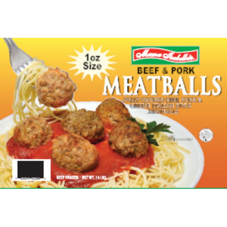 Mama Isabella - Beef & Pork Meatballs Fully Cooked (1 oz) - 10 lb