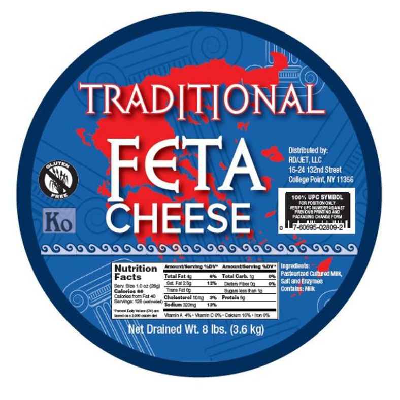 Traditional - Feta Cheese Tub - 8 lb