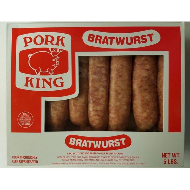 Pork King - Bratwurst Sausage (5:1) - 5 lb