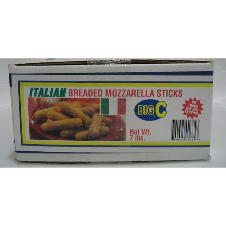 Frozen Big C - Italian Breaded Mozzarella Sticks - 7lb Box