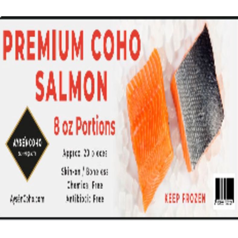 Coho Salmon Portions - 8 oz - 10 lb