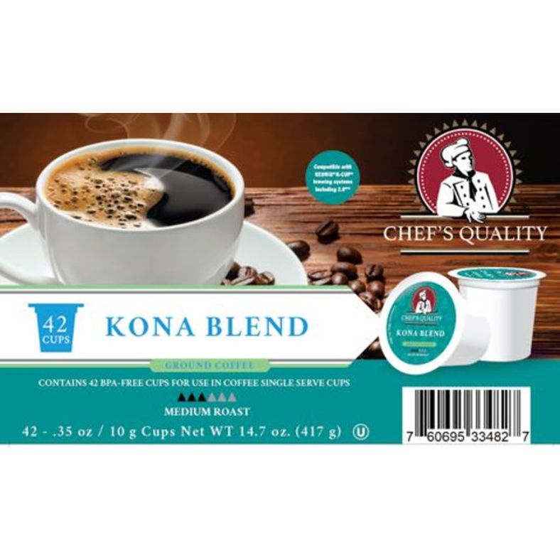 Chef's Quality - Coffee Single Serve Kona Blend - 42 ct