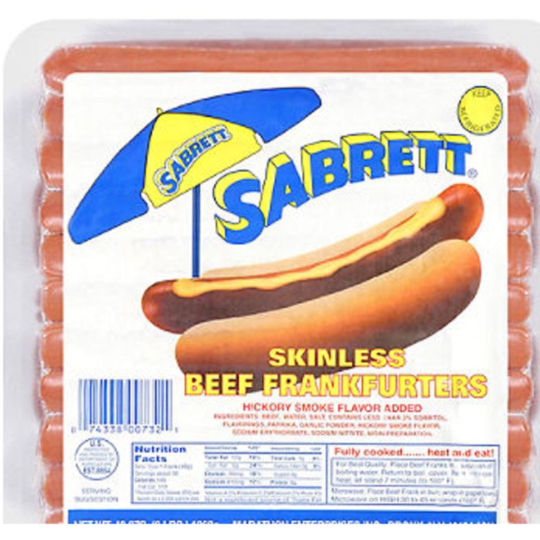 Sabrett - Skinless Beef Franks (11:1) - 5 lb