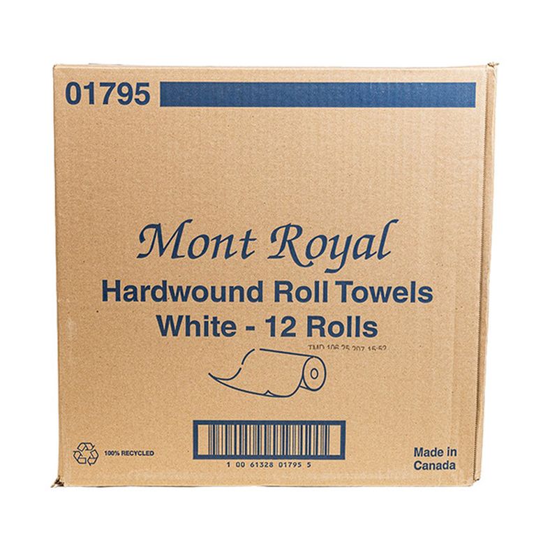 Mont Royal - Hardwound Towel Roll White (350') - 12 ct