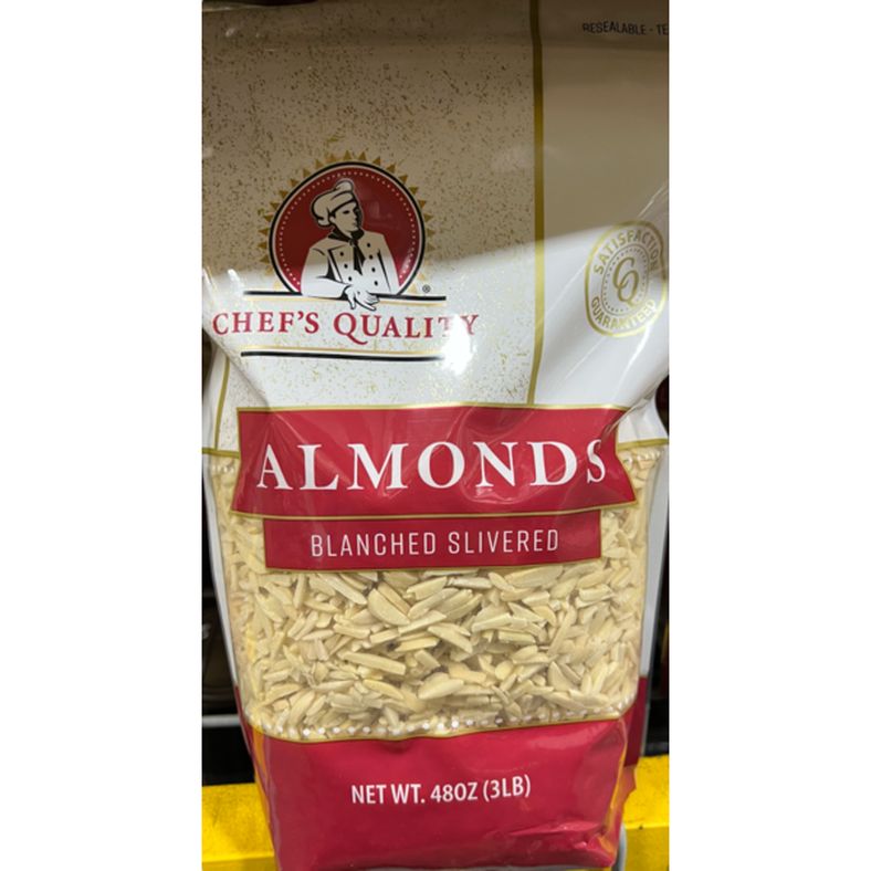 Chef's Quality - Slivered Blanched Almonds - 3 lb