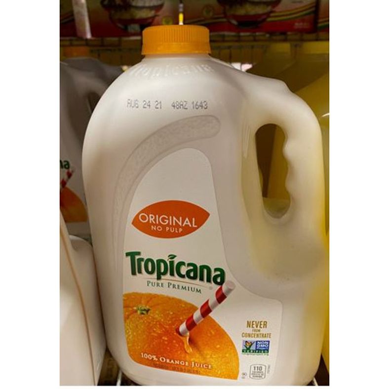 Tropicana - Pure Premium 100% Pure Orange Juice (No Pulp) - 1 Gallon