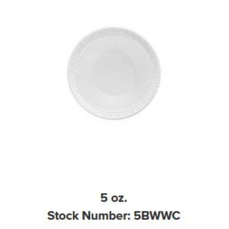 Dart - Unlaminated Foam Bowl (5 oz) - 1000 ct