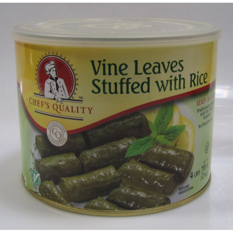 Chef's Quality - Grape Leaves Stuffed with Rice (Dolmades) - 4 lb