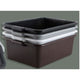 Winco - Standard Weight Polypropylene Dish Box 7" Depth - 21.5" x 15.25" x 7" - Gray
