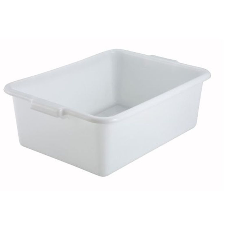 Winco - Standard Weight Polypropylene Dish Box 7 In Depth - White (21.5 In x 15.25 In x 7 In)