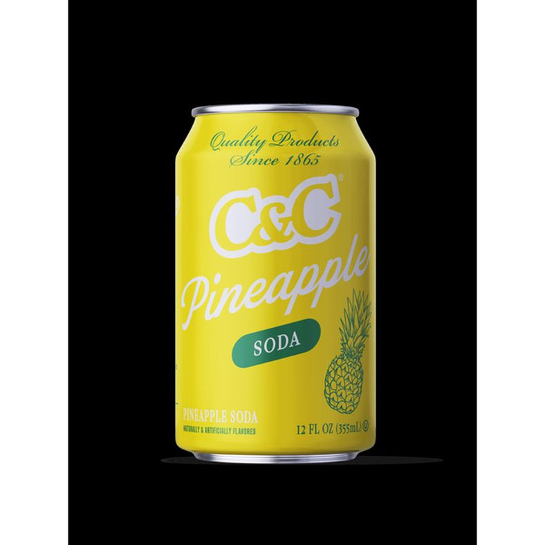 C&C - Pineapple Soda - 24x12 oz