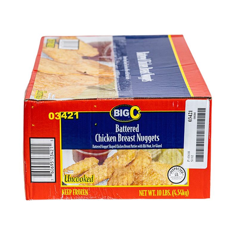 Big C - Frozen Battered Chicken Breast Nuggets (Uncooked) - 10 lb