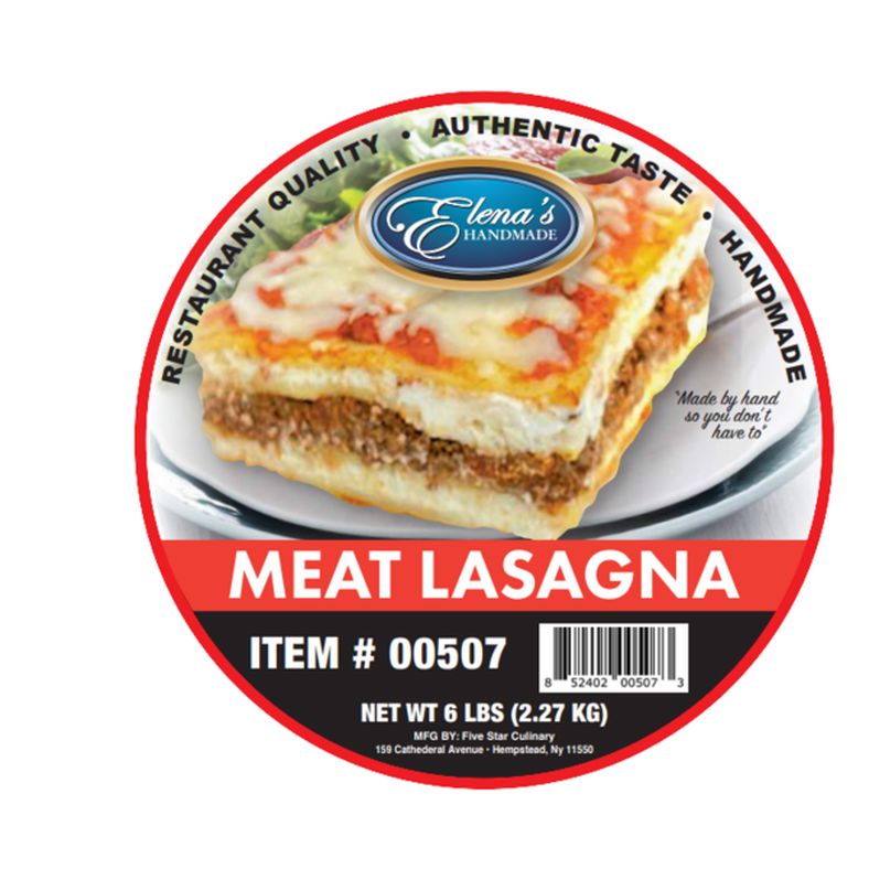 Elena's Handmade - Meat Lasagna - 6 lb