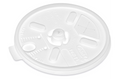 Dart 12oz White Flat Drinking Cup Lid - 1000 Count (For 12oz Foam Cup)