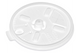 Dart 12oz White Flat Drinking Cup Lid - 1000 Count (For 12oz Foam Cup)
