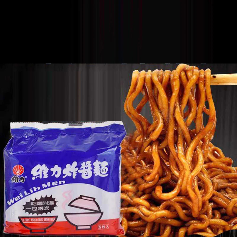 WEILIH Jah Jan Mien Jjajang Instant Ramen Noodle with Soybean Paste, 5 Bag, 450g