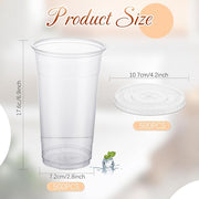 32oz Amore 1000 count PET Disposable Drinking Cups, Crystal Clear, Perfect for Ice Coffee, Smoothie, Soda, or Any Cold Drinks (Copy) (Copy)