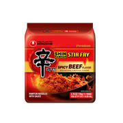 Nongshim Shin Stir Fry Spicy Beef Ramen Noodle Pack, 4.65oz x box
