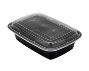 38OZ BK SQUARE DINNER BOX