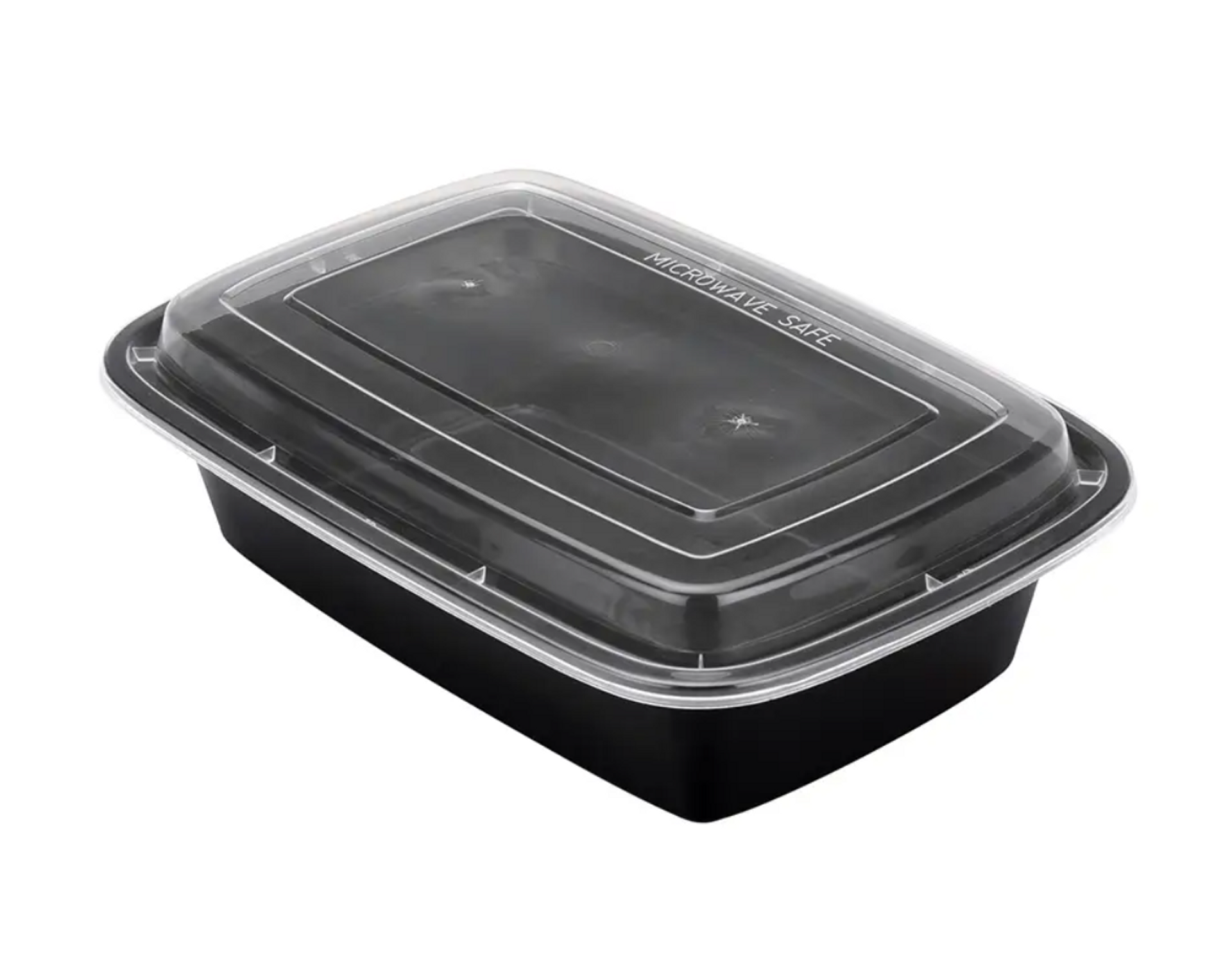 38OZ BK SQUARE DINNER BOX