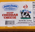 James Farm - Sharp Yellow Cheddar Cheese Loaf - 5 lb