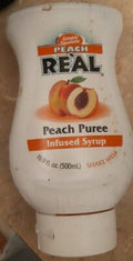 Real - Peach Puree Infused Syrup, 16.9 oz, 6 Pack