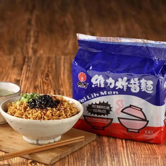 WEILIH Jah Jan Mien Jjajang Instant Ramen Noodle with Soybean Paste, 5 Bag, 450g