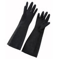 Winco - Natural Latex Gloves Large - Black