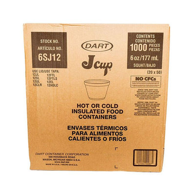 rd-19189919-dart-6-ounce-6sj12-white-foam-hinge-lid-squat-cup-food-containers-1000-ct