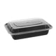 Pactiv Newspring - Black Oblong Microwavable Container with Lid (16 oz) - 150 ct