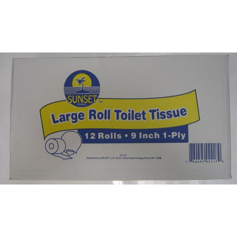 Sunset - Jumbo Roll Bathroom Tissue 1-Ply (9") - 12/cs